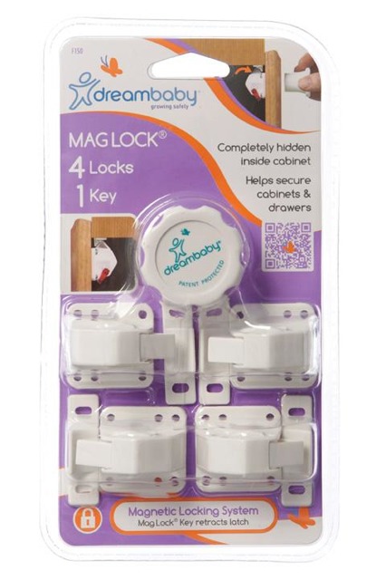Magnetyczne zamknięcie szafek 4szt+klucz Dreambaby