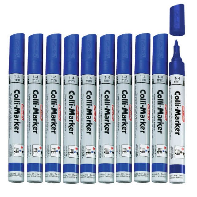 Marker permanentny niebie Colli-Marker 10x HERLITZ