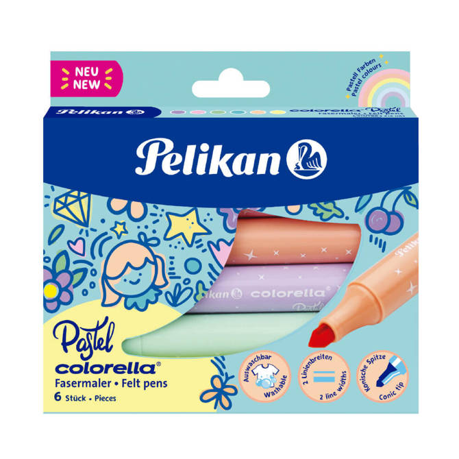 Mazaki flamastry Colorella Pastel 411 6szt PELIKAN