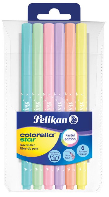 Mazaki flamastry Colorella Star pastel 6szt PELIKAN