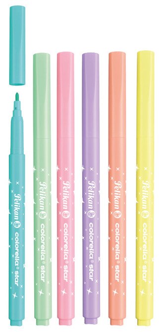 Mazaki flamastry Colorella Star pastel 6szt PELIKAN