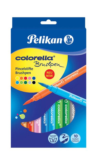 Mazaki flamastry pędzelkowe 10sz Colorella PELIKAN