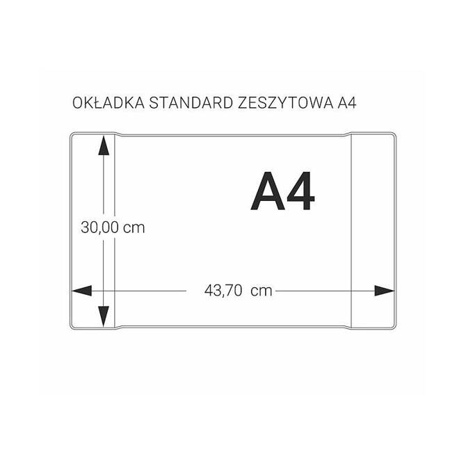 Okładka A4 na zeszyt książkę przezroczysta 25szt +zeszyt A4 60k kratka 1szt