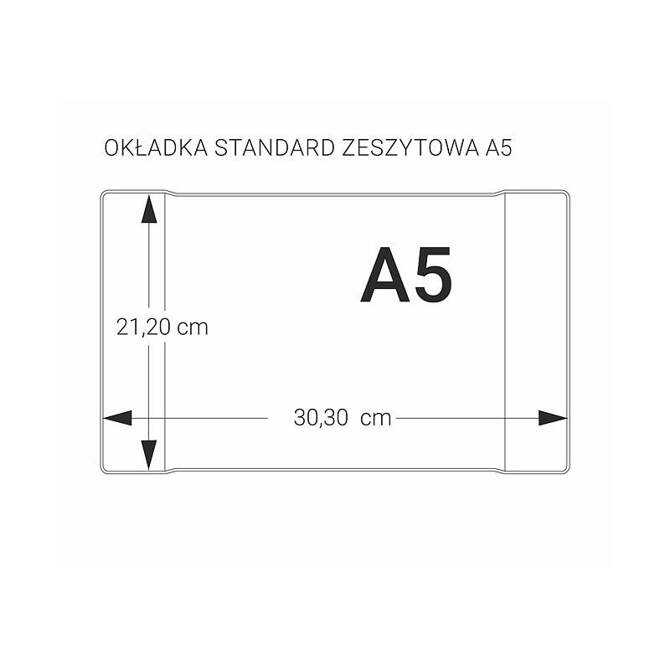 Okładka A5 na zeszyt zeszytowa przezroczysta krystaliczna