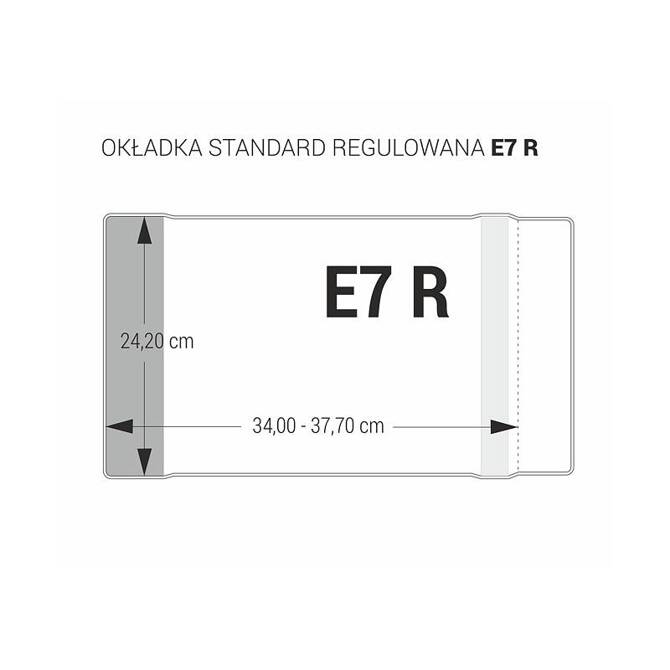 Okładka E7R regulowana 24,2cm x 33,5-37cm przezroczysta krystaliczna