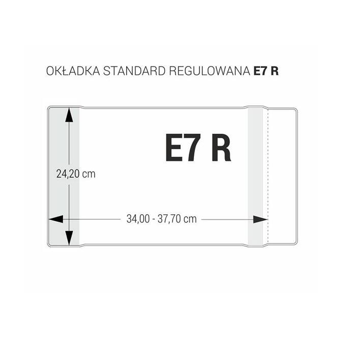 Okładka E7R regulowana 24,2x33-37cm krystal