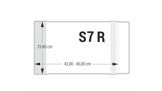 Okładka S7R regulowana 25,8cm x 42-45cm krystal