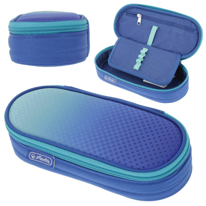 Piórnik szkolny kosmetyczka etui młodzieżowy Blue/Turquoise HERLITZ