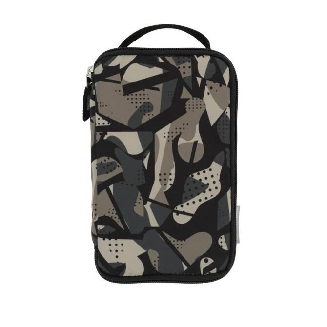 Piórnik szkolny kosmetyczka saszetka + ekierka 2GO Camo Grey HERLITZ