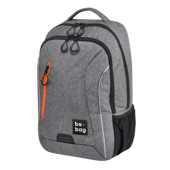 Plecak be.bag + piórnik etui Grey zestaw HERLITZ