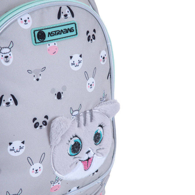 Plecak szkolny Kitty The Cute pluszowy kotek AB330 3 komorowy 20l ASTRABAG