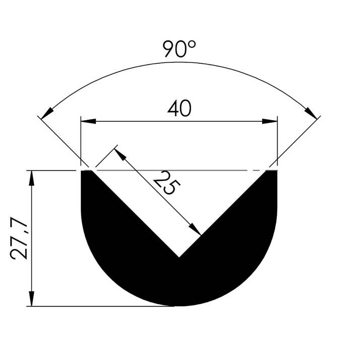 Profil ochronny ostrzegawczy krawędzi typ A C 40x28mm 1m NOMA® PROTECT