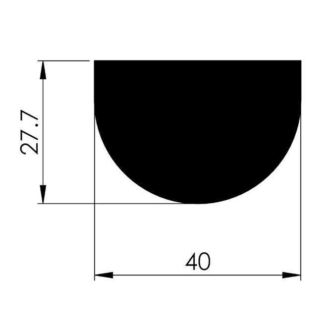 Profil ochronny ostrzegawczy krawędzi typ C P 40x28mm 1m NOMA® PROTECT