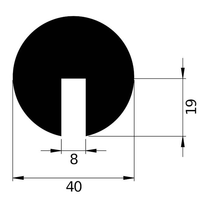 Profil ochronny ostrzegawczy krawędzi typ WP O 40x40mm 1m NOMA® PROTECT