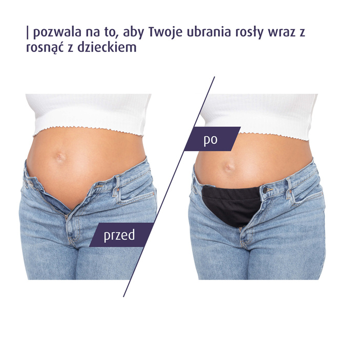 Przedłużka powiększacz pasa spodni pas ciążowy REER