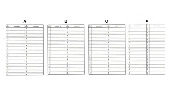 Segregator teczka akt osobowych A4 2cm PVC A,B,C,D