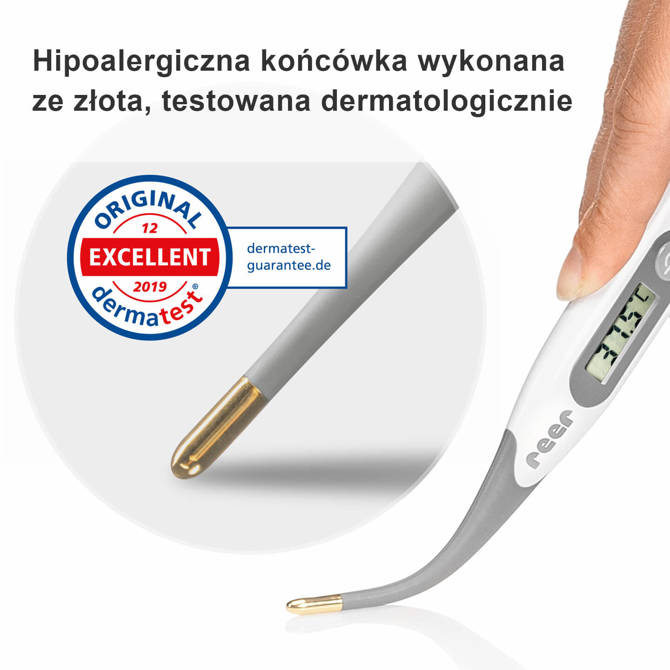 Termometr miękka końcówka z złota LCD timer REER