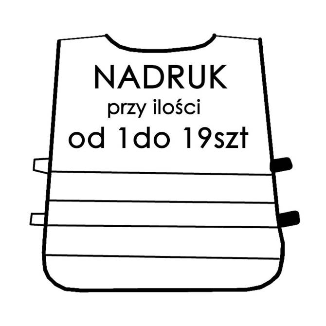 Usługa nadruku 1szt przy zakupie 1-19szt kamizelek