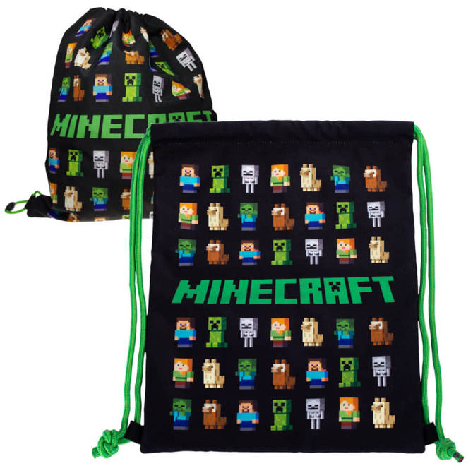 Worek plecak na buty obuwie kapcie Minecraft 33x44cm ASTRA