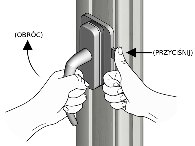 Zabezpieczenie okna drzwi balkonowych REER +klamka