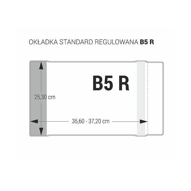 Zestaw okładka B5R regulowana 25,3cm x35,6-37,2cm przezr krystaliczna 25szt