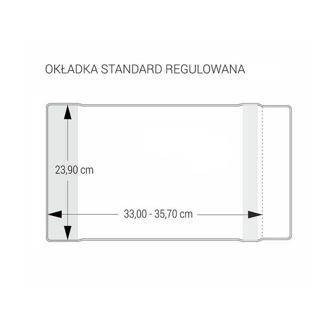 Zestaw okładka regulowana 23,9cmx33-35,7cm przezroczysta krystaliczna 5szt