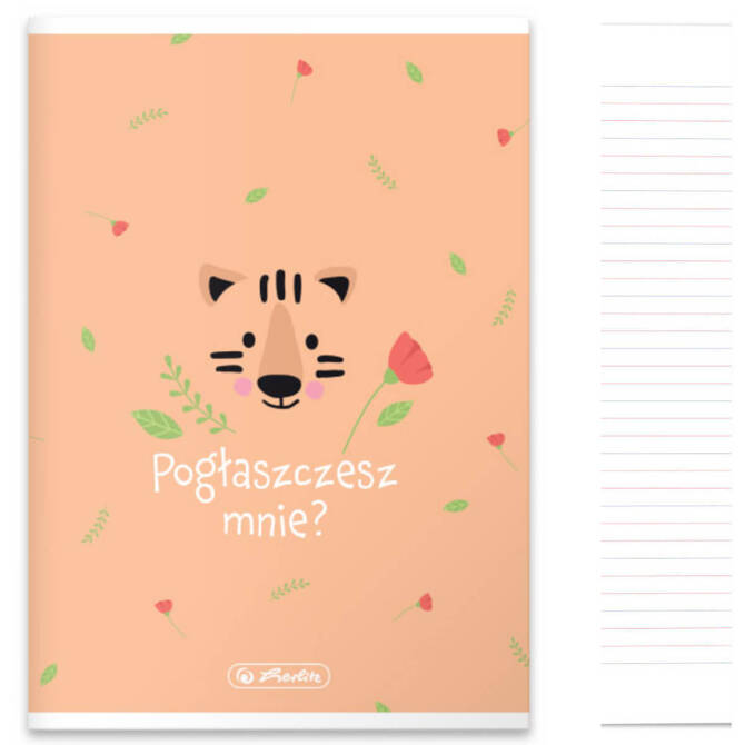 Zeszyt A5 32 kartki w 3 linie kolorową bez marginesu Pastel Cute HERLITZ