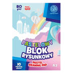 Blok rysunkowy A3 pastelowy 10 kartek 80g/m2 ASTRA