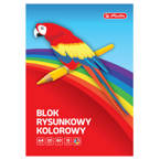 Blok rysunkowy kolorowy A4 20k 80g/m2 HERLITZ 10sz