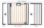 Bramka barierka rozporowa zabezpieczająca 120,5-128,5cm drzwi GEUTHER
