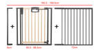 Bramka barierka rozporowa zabezpieczająca 160,5-168,5cm drzwi GEUTHER