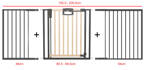 Bramka barierka rozporowa zabezpieczająca 192,5-200,5cm drzwi GEUTHER
