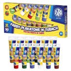 Farby plakatowe szkolne w tubach 12kol x30ml ASTRA