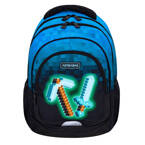 Plecak szkolny Minecraft Blue Pixel AB330 3 komorowy 20l ASTRABAG