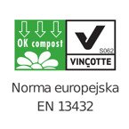 Worki biodegradowalne kompostowalne ATEST 60L 10sz