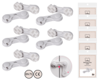 Zabezpieczenie blokada szafek szafy mebli zatrzask klej 3M 10szt SafeTeddy